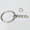 25mm NEW DIY Polished Silver Keychain Keyring Key Fob Short Chain