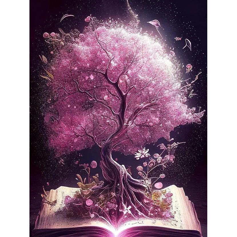 Diamond Mosaic Landscape 5d Painting Tree of Life Diy Embroidery Book Art Gift Set Home Decorative Rhinestone Pictures