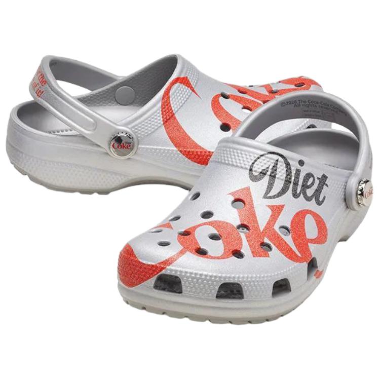 Кроссовки Crocs Classic Clog серо-красные мужские Diet Coke x Crocs 212130-90H