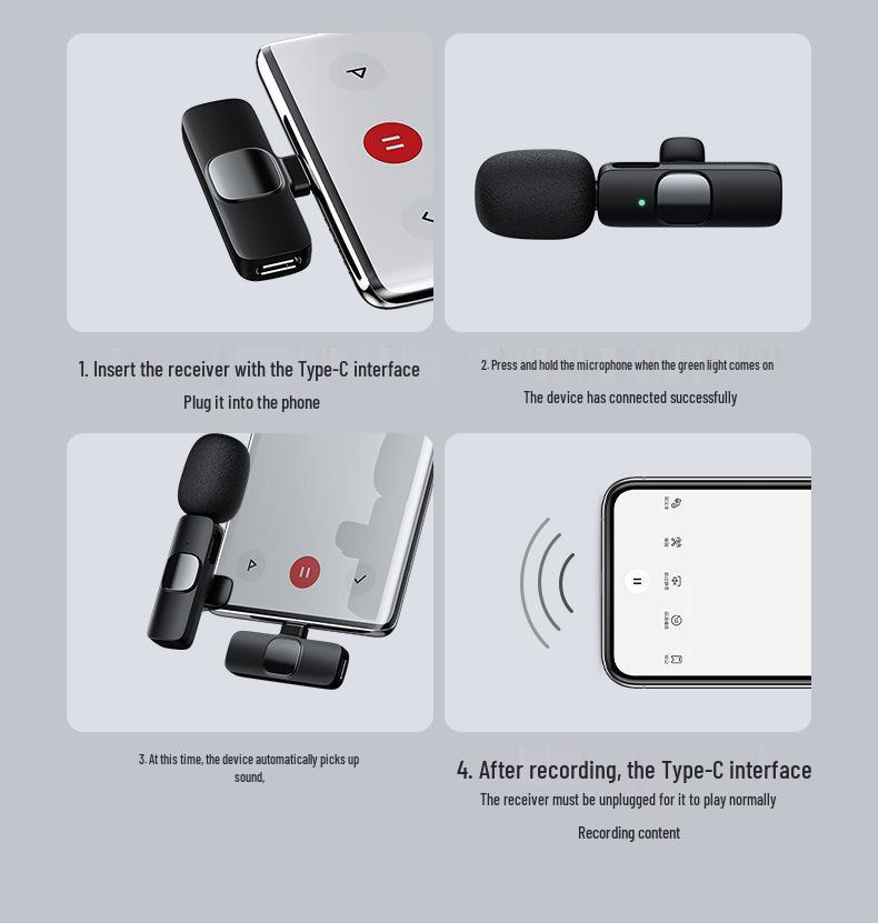 Wireless Lavalier Mic for Mobile Live Streaming & Interviews: Dual Recording & Noise Reduction