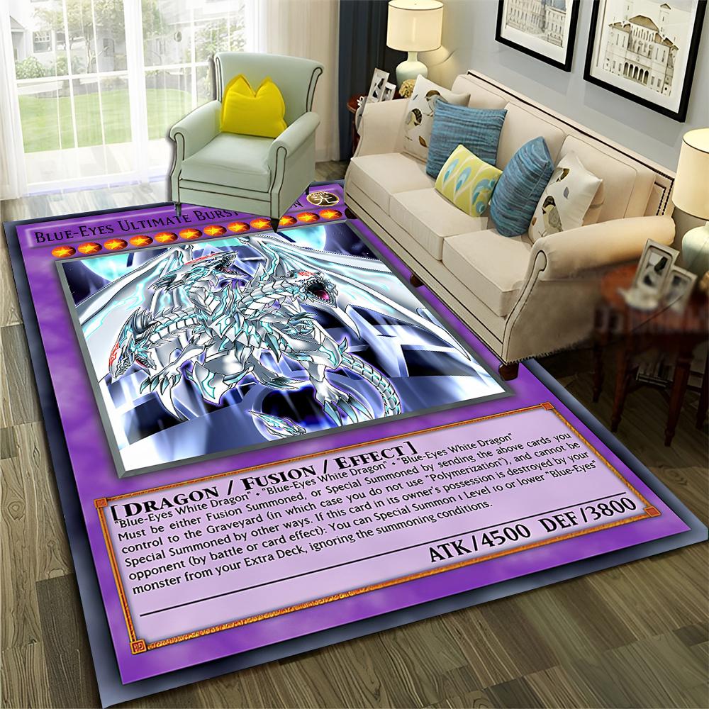 Yu-Gi-Oh MONSTER CARD ковер с рисунком аниме для дома, гостиной, спальни, дивана, коврика, декор, детский коврик, нескользящий напольный коврик