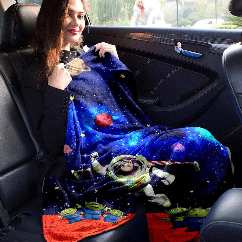 1pc Buzz Lightyear Printing Blanket - Soft, All-Season Throw for Office Blanket, | Personalized Gift with Adorable Cartoon Design