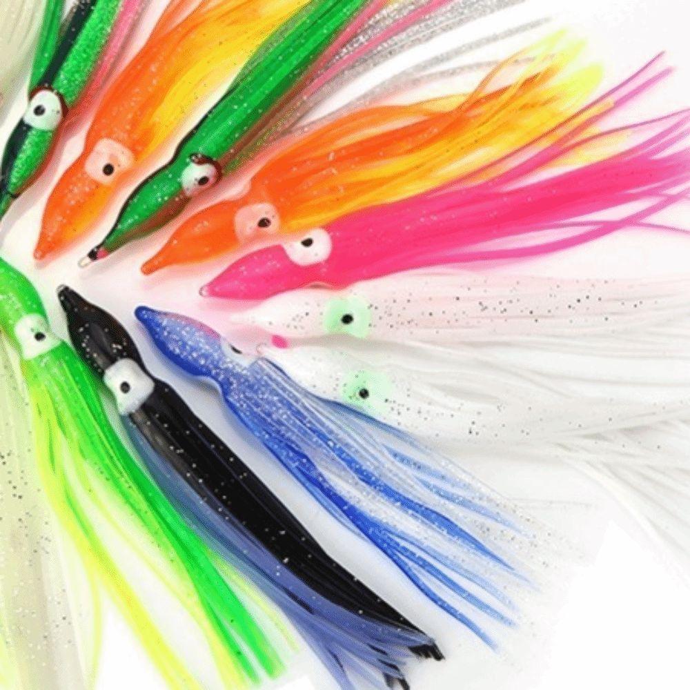 50PCS Mixed Color Octopus Fishing Lures Multiple sizes Sea Fishing Lures Trolling Fishing