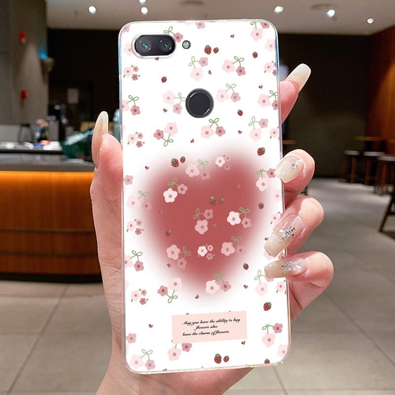 Phone Case For Xiaomi Mi 8 Lite Butterfly Bow Protective Casing Transparent Funda Shockproof Capa Shell Soft Silicone TPU Cover