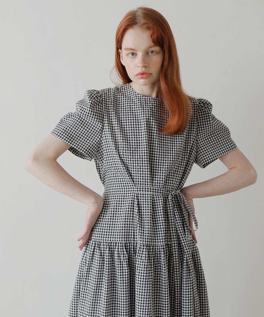 Paul And Alice Check Long Dress /Black