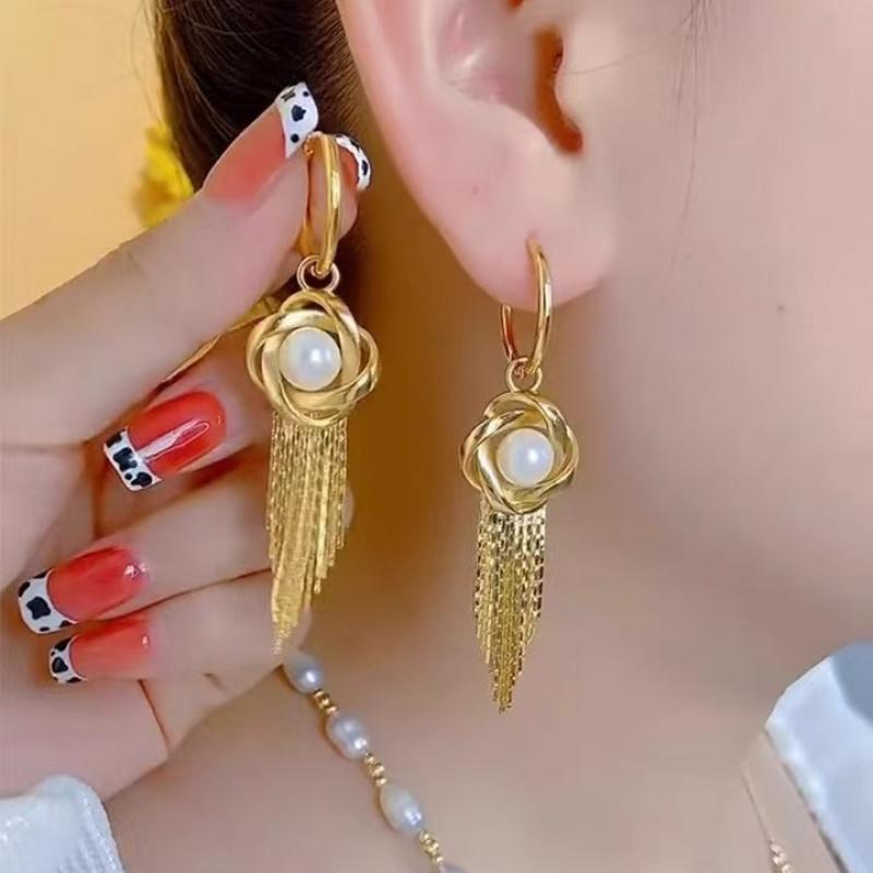 a Pair Unique tassel design earrings suitable for casual parties and homecoming days/Independence Day/Anniversary