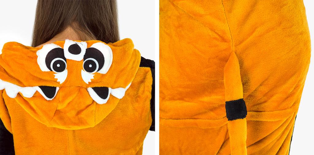 Warm women's pajamas raccoon gift kigurumi onesie comfortable outfit XL Onesie raccoon costume - M