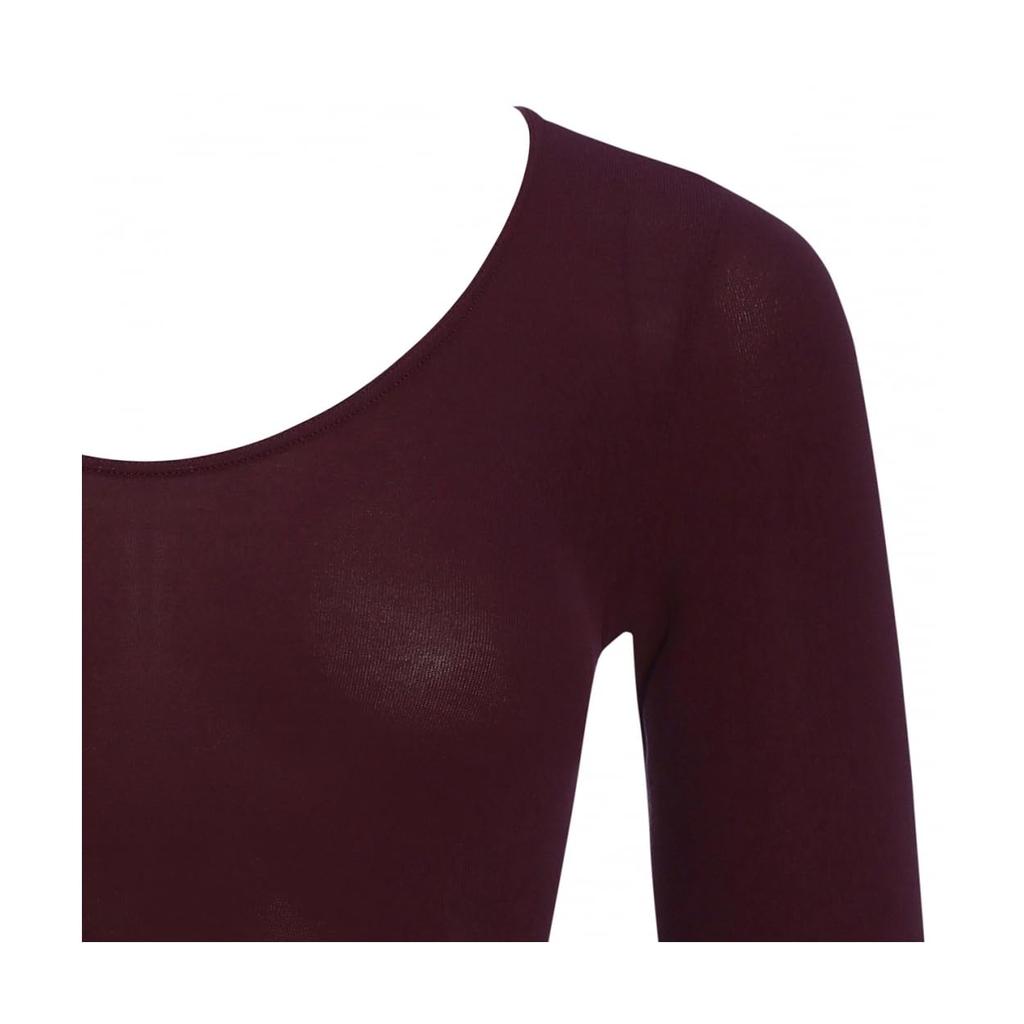 Triumph Sleeve Top with Warm Cotton Inner Size M 5/8 100% 5380, Brandy,