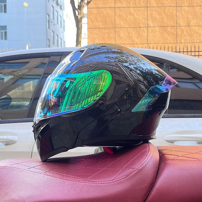 Modular Flip-Up Motorcycle Helmet With Dual Visor Winter Wing Full Face Men Women All Season Bluetooth Ready