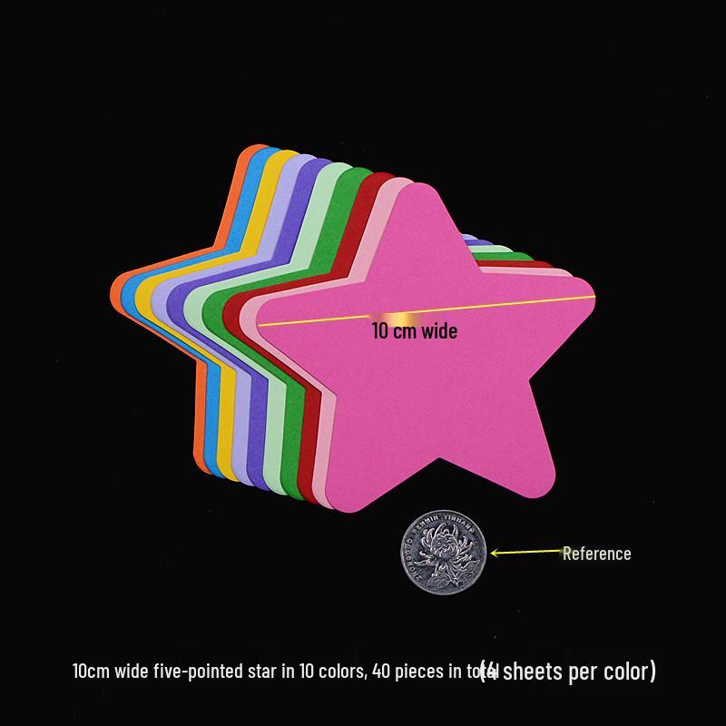 Плотный цветной картон: Формы Сердце, Звезда, Цветущая слива и Круглые формы для детского оригами и поделок