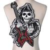 1Pc Skull Embroidery Patches Iron On Clothes Punk Appliques Badge