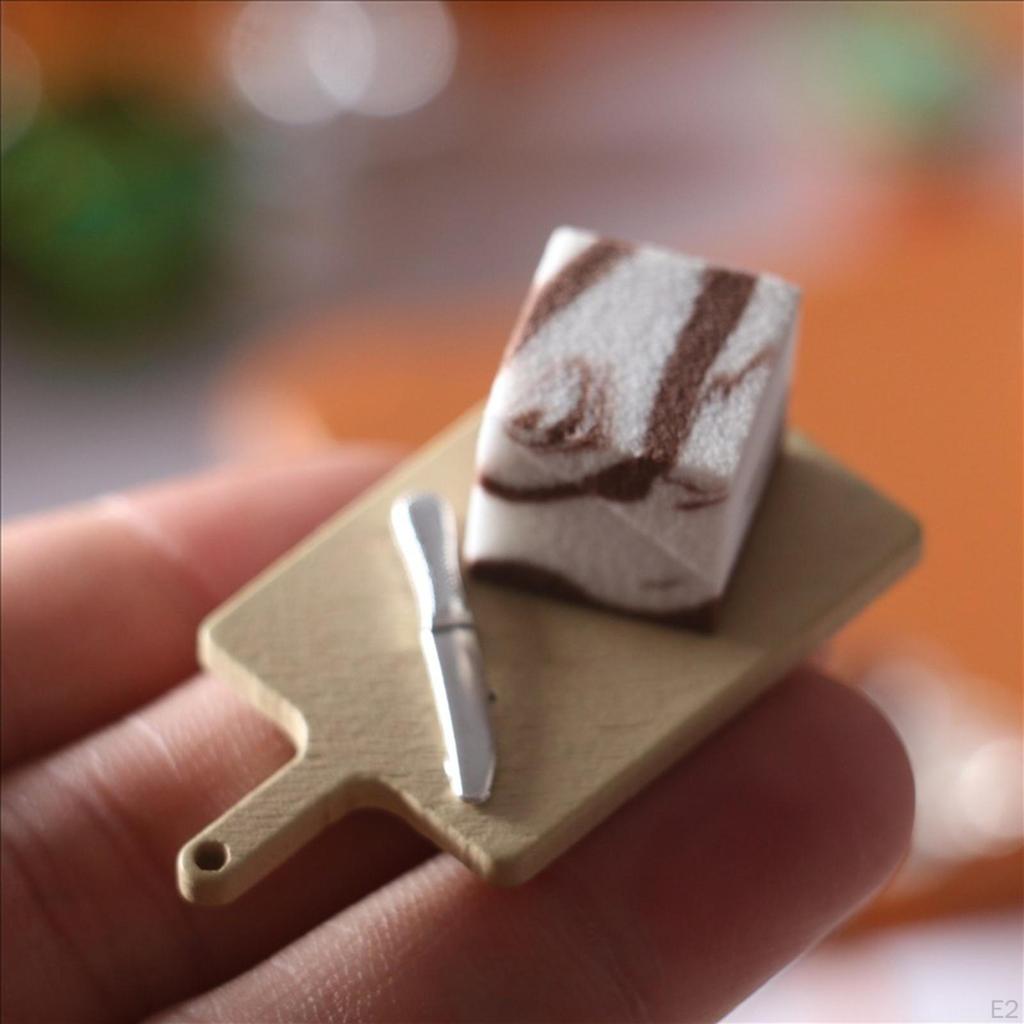 Миниатюрные модели еды, десертов и тортов для кукольного домика, аксессуары для выпечки, украшения, DIY Pou House