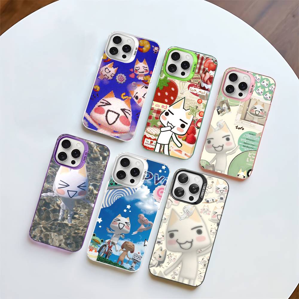Popular Cute T-Ttoro I-Inoue Cat Phone Cases For IPhone 17 16 15 14 13 12 11 Plus Pro Max Colorful Case