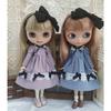 Rakulifey Костюм Блайз волосы Кукла Блайз Obitsu 24 набор набор, одежда, платье, аксессуар, одежда, универсальный, 2 предмета (серо-синий)