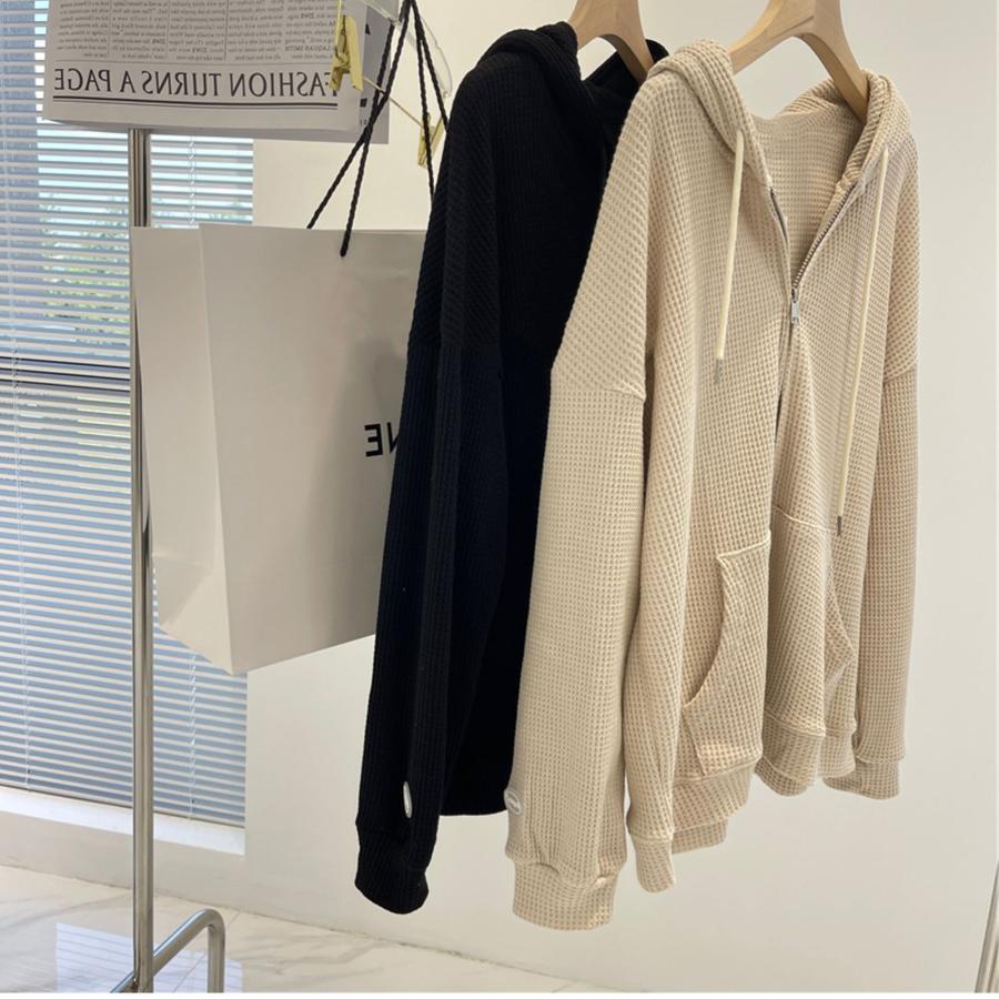 Plaid Hooded Sweatshirt Women Autumn New Loose Slim Fit Small Design Casual Spring Summer Outerwear Women Zipper Open Cardigan