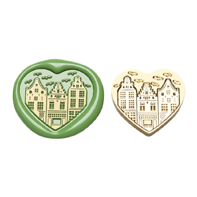 Печать с латунной головкой Серия «Сердце» Печать для сургуча Печать для воска в форме сердца для писем, приглашений, декора