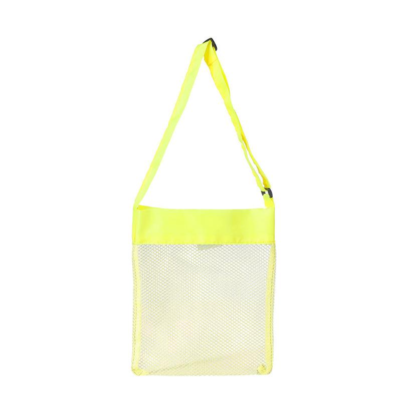 Mesh Beach Toy Storage Bag for Kids Large Capacity Sand Tool Organizer Net Pouch for Seaside Vacation KTB