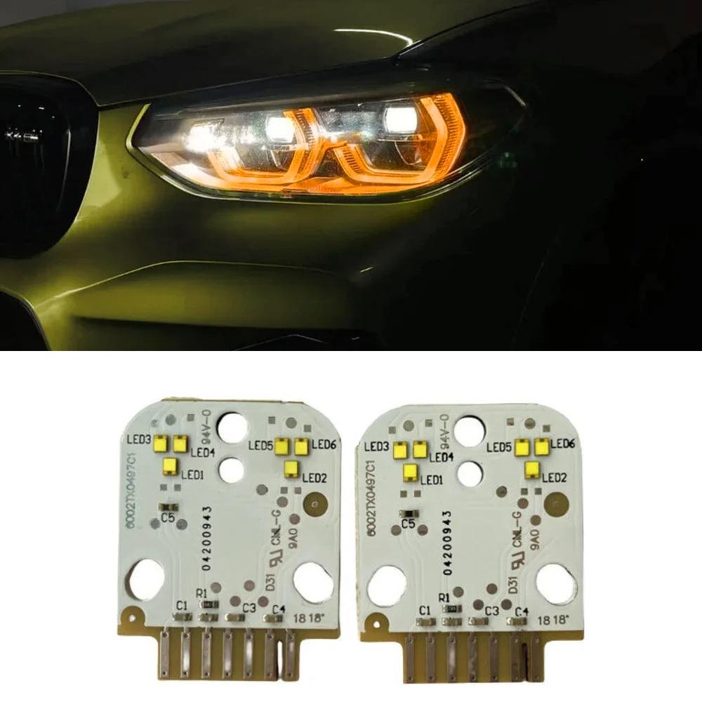 For BMW G01 X3 F97 X3 M G02 X4 F98 X4M 2018-2021 DRL Boards Angel Eye Daytime Running Light Chips 63117466107 63117466108 ysdn68