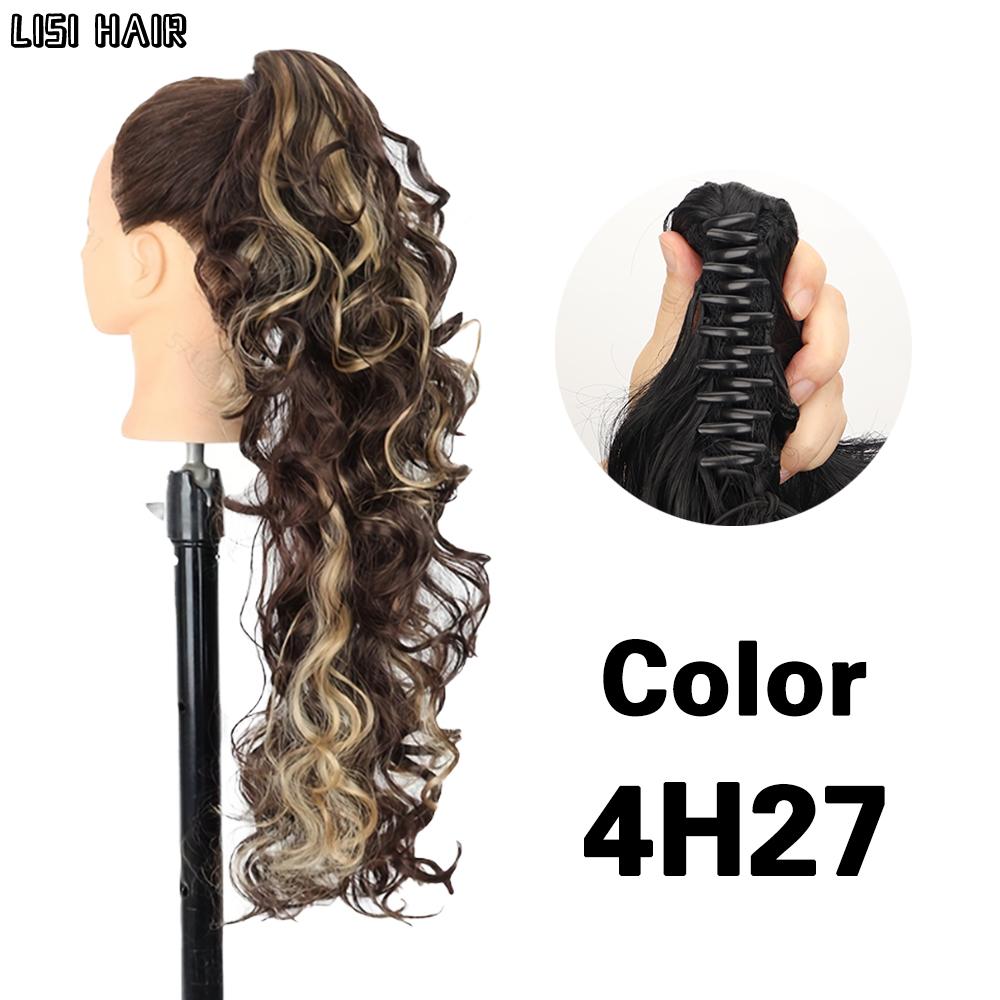 MERISIHAIR Синтетические длинные толстые волны, волокно пони, зажим для когтей, вьющиеся наращивание хвоста, зажим для парика для женщин, повседневного использования