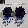 Rose Flower Flower Pendant Earrings Multicolor Women's Earrings Large Flower Earrings  Women