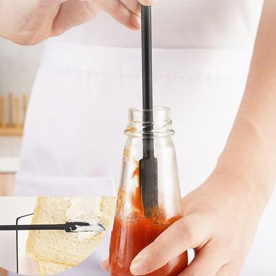 1/3/4 шт., черные удлиненные мини-мягкие банки, скребки для крема для торта, джема, силиконовые шпатели для макияжа, нож для масла, кухонные инструменты, аксессуары