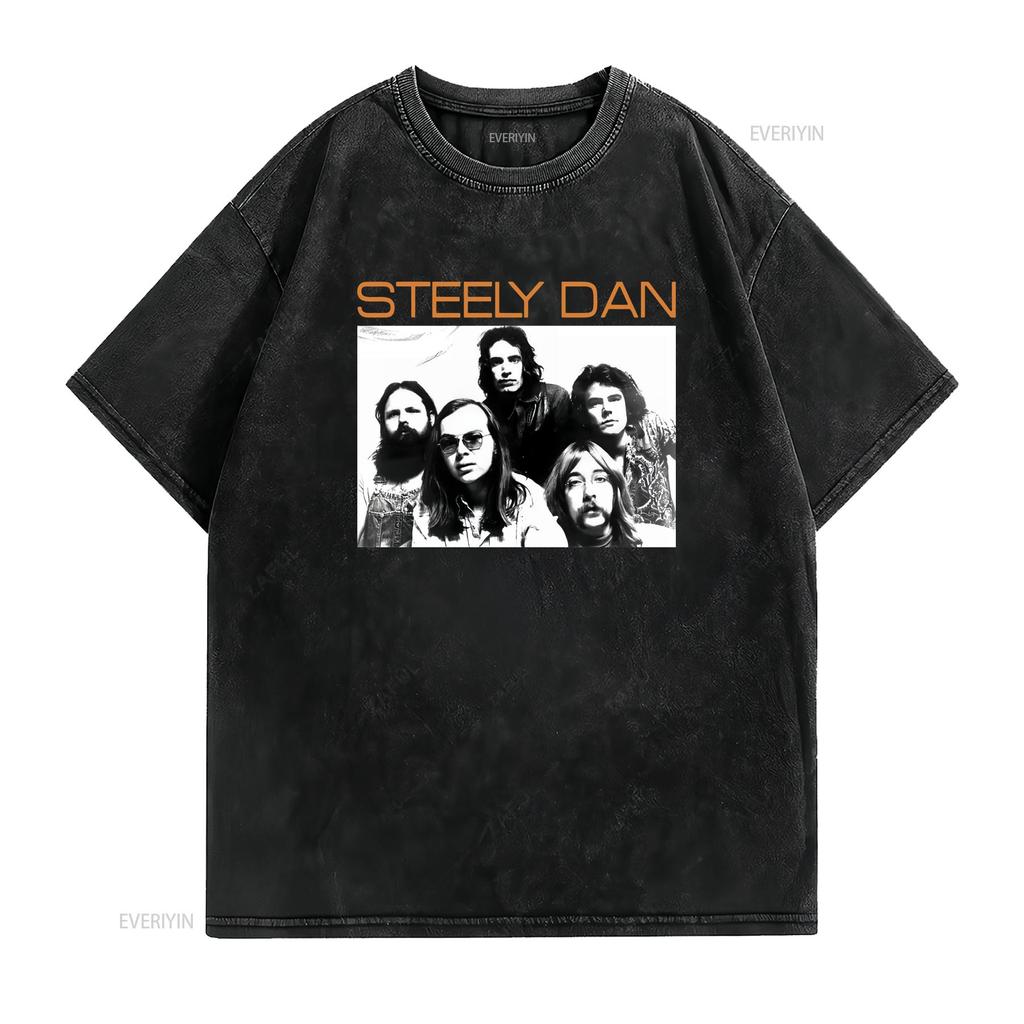 Steely Dan Classic 70s Rock Band Heavy Cotton T Shirt S 3xl Vintage Washed Versatile Streetwear Slightly Breathable Unisex Soft