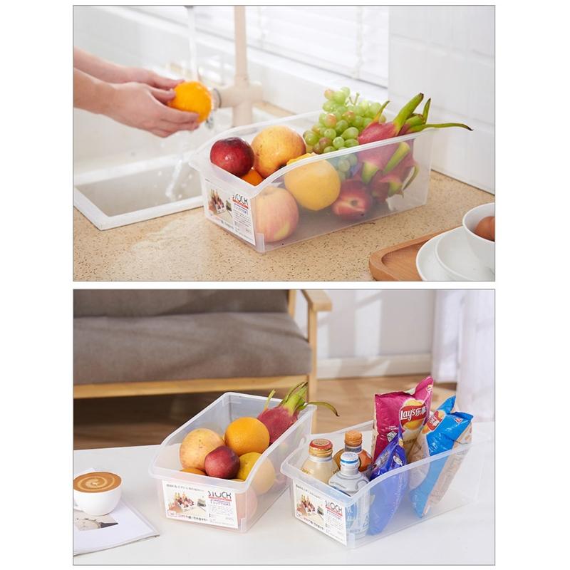 Прозрачный пластиковый холодильник, ящик для хранения продуктов, ящик, контейнер, кухонный органайзер