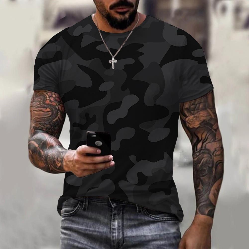 3D камуфляжная футболка для мужчин и женщин, уличная мода, с коротким рукавом
