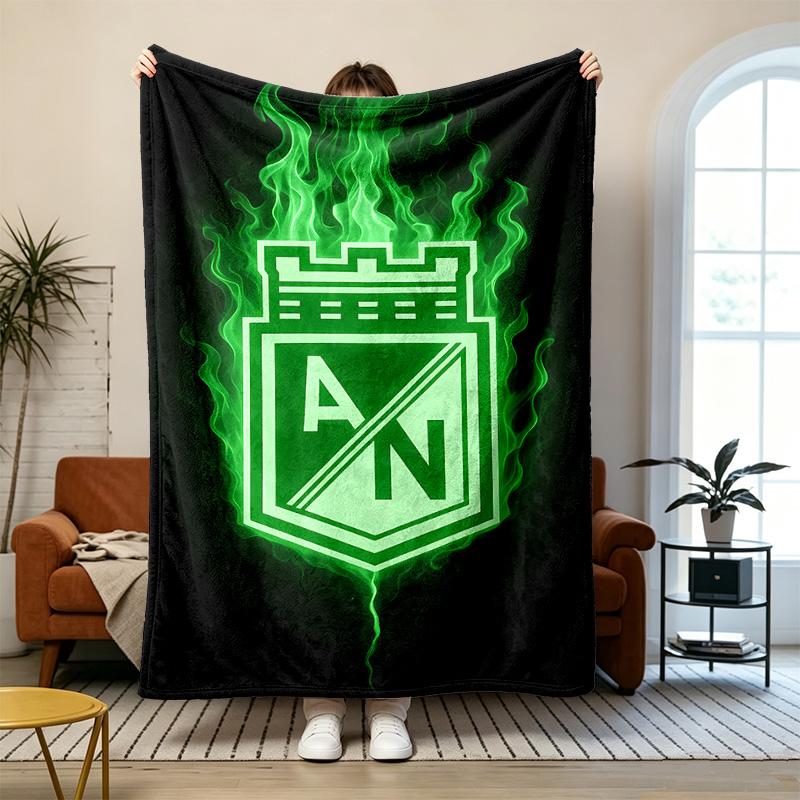 Atletico Nacional Soft and comfortable flannel Suitable for sofas living rooms outdoor camping travel and also makes a great anniversary gift