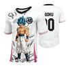Лето 2026 Dragon Ball Goku Zai Zai Ji Yi Gong Красочная футболка в стиле акварели, 3D-печать, дышащая, для взрослых и детей