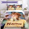 Pipi Customize your name Bedding Set Breathable Duvet Cover with Pillowcases Home Decoration Birthday Gift