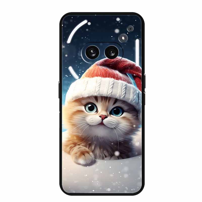 Чехол для Nothing Phone 2A 2 A Модный принт Черный силикон Мягкая задняя крышка Чехол для Nothing Phone 2a Чехол Phone2A Сумка 6.7"