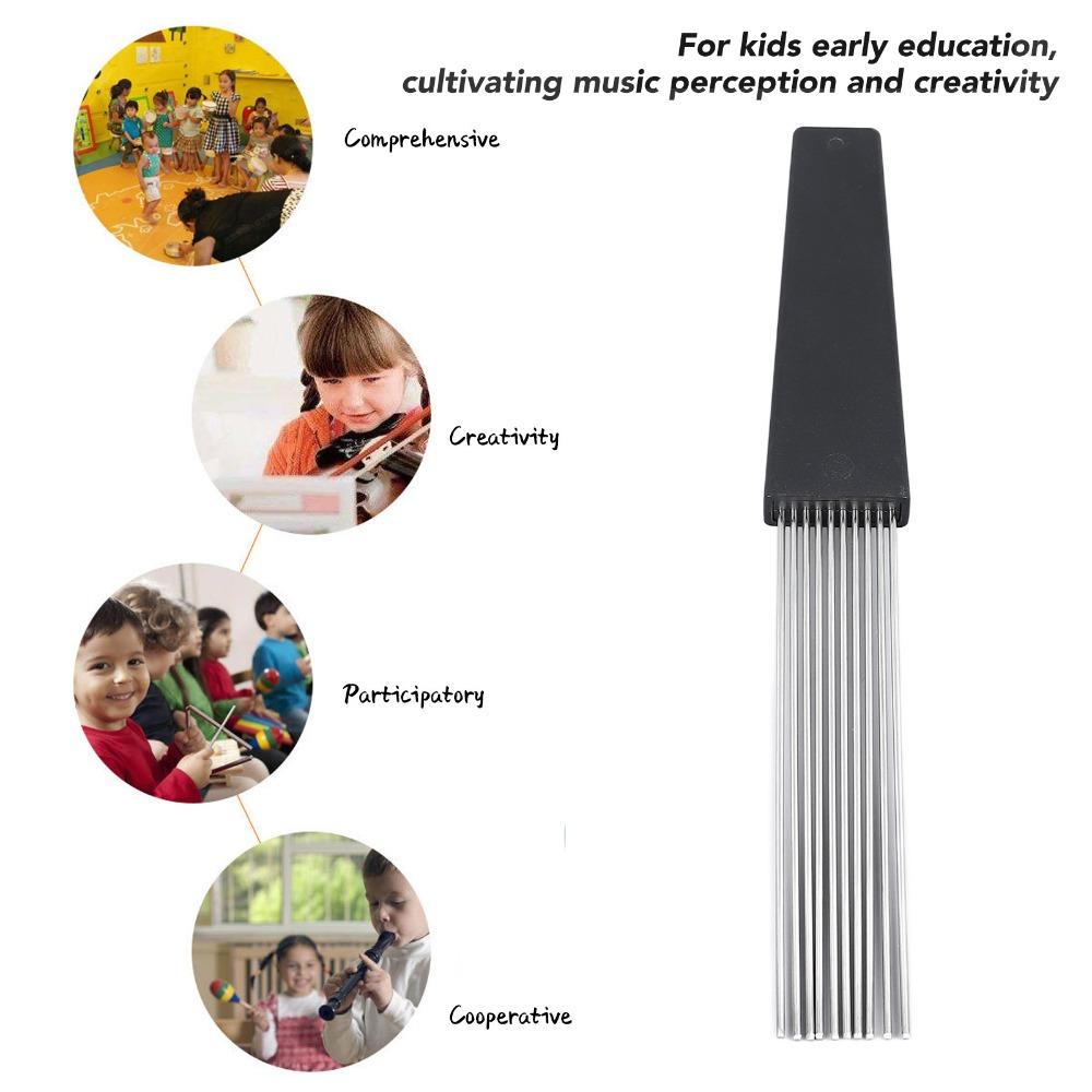 2PCS Black Scraper Brush Plastic, Stainless Steel Professional Scraper For Percussion