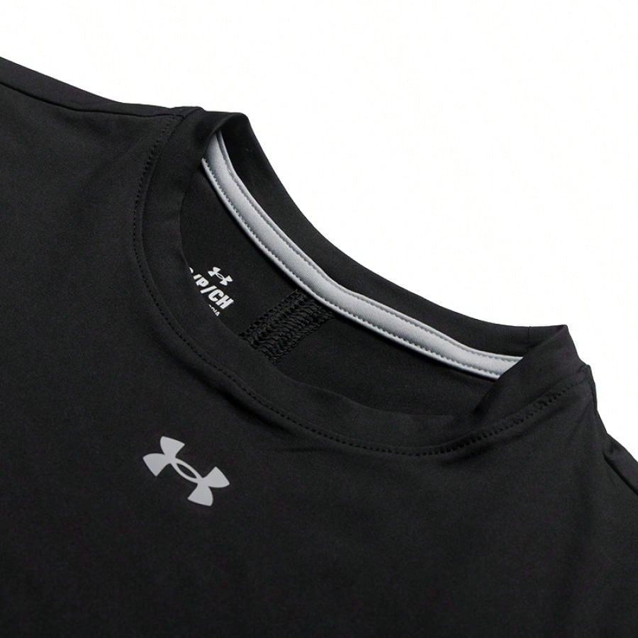 Under Armour Женская футболка с коротким рукавом, пуловер, круглый вырез, однотонная, с логотипом, топы 6010870-008