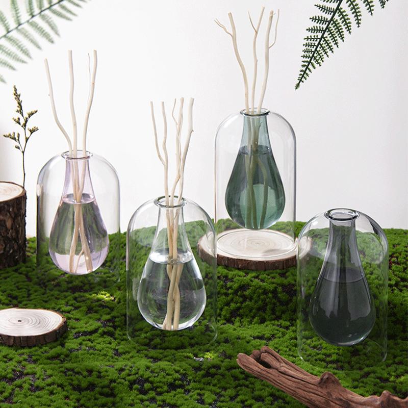 1 шт. Бутылка для ароматерапии с каплями воды, прозрачная стеклянная бутылка для ароматерапии, современный стеклянный контейнер, креативный, 4 цвета