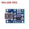 10-1PCS TP4056 Type-c/Micro/Mini USB 5V 1A 18650 Lithium Battery Charger Module Charging Board With Protection Dual Functions 1A
