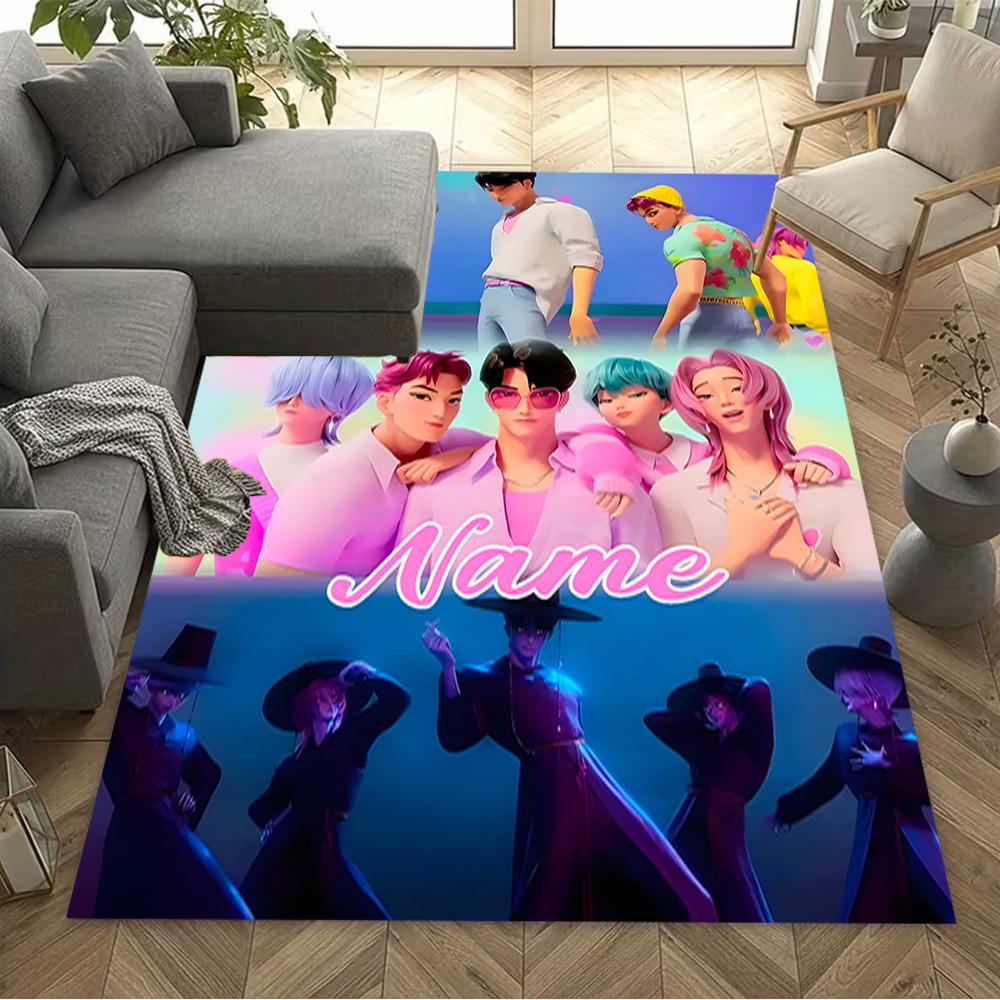 Vibrant Fashion Show Personalized Name Carpet Suitable for Study room Foyer Game Room Bedrooms Anti-slip Rug Decorate Offices