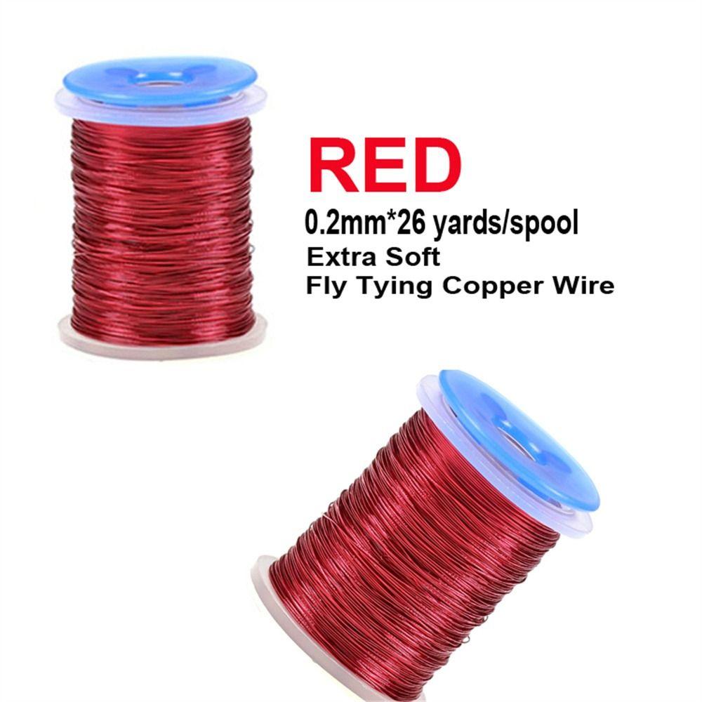 0.2mm Fly Tying Thread Body Ribbing Nymph Thread Fishing Tackle Fly Tying Copper Wire Midge Larve