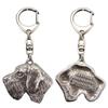 German Wirehaired Pointer - Silver-plated Key Ring with a Dog In a Gift Box, Handbag Decoration, Backpack Pendant by Brand