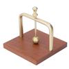 Table Napkin Holder with Lifting Ball Solid Wood Base Metal Rack Napkin Dispenser for Home