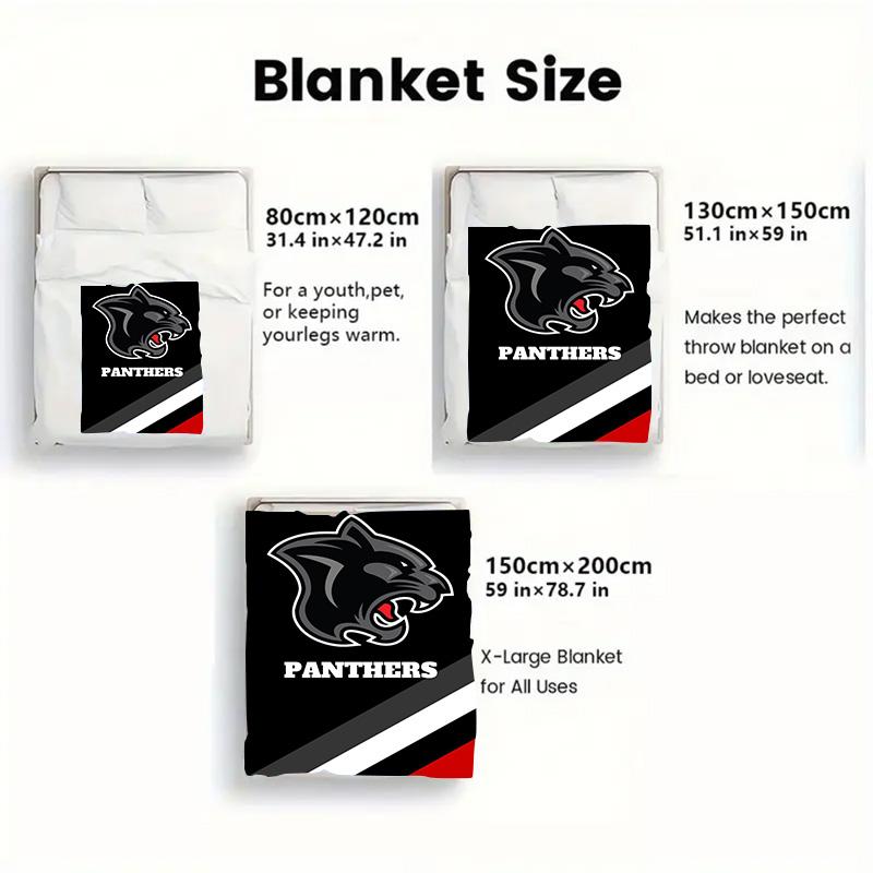Panthers 2D Flat Pattern Flannel Blanket High quality All Seasons Warmth and Comfort Perfect for Christmas Gifts.SMT0917117