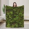 Grass Battlemat Grassland Land Greenery Blanket Quality Warm Soft  Throw Blanket Winter Picnic Bedroom Novelty Bedspread