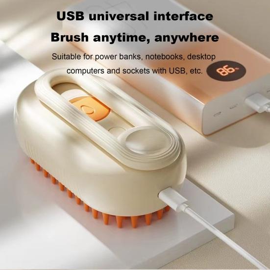 3 в 1 паровая щетка для домашних животных USB-зарядка щетка для груминга самоочищающийся спрей расческа для кошек распутывающая шерсть домашних животных массажная щетка