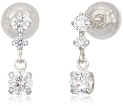 Серьги из белого золота 10 карат 151636153237 canal4℃ (Канал 4℃) (РГ)