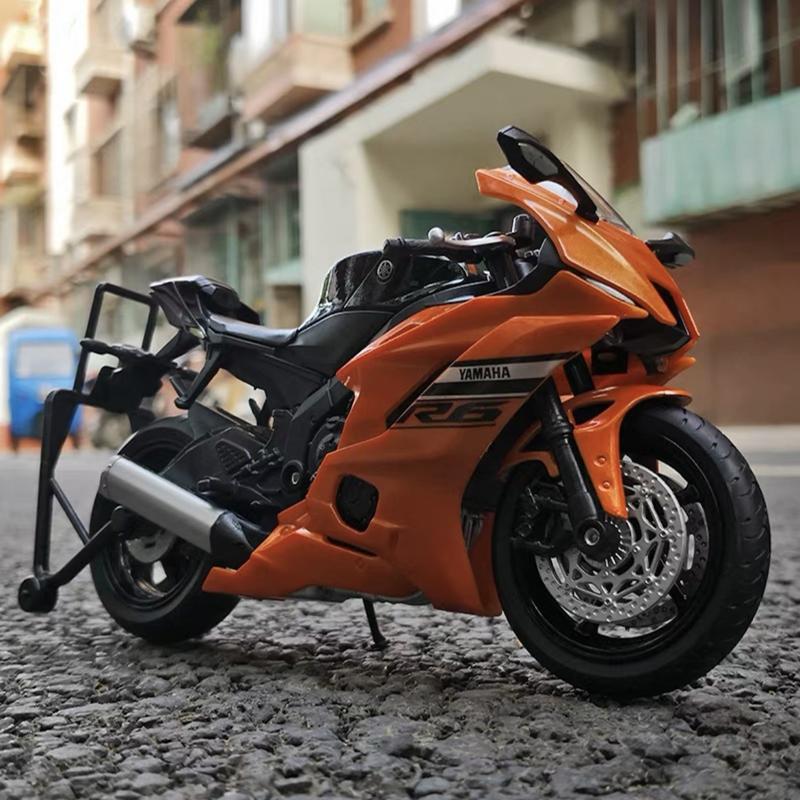 Welly 1/12 Yamaha YZF-R6 YZFR6 2020 Модель мотоцикла Игрушечный транспорт Коллекция Автобайк Амортизатор Внедорожник Автоцикл Игрушки Машина
