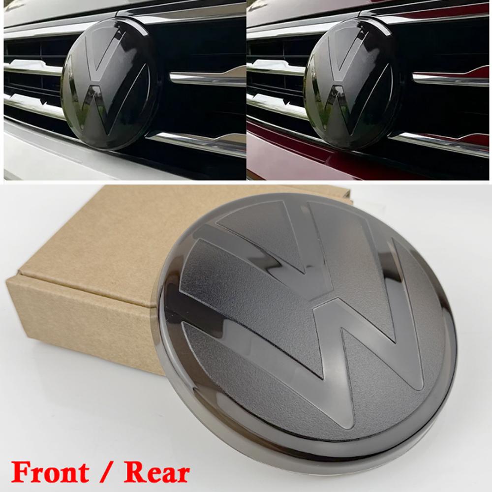 For Volkswagen VW 2pcs Front Rear Emblem For VW Golf 6/Golf 7/Golf 7.5/Golf 8 Not Affect ACC Modified Black Label Flat Mirror VW Logo Sticker zs7