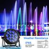 U`King 70W 14 LED Waterproof Par Light Stage Light, RGBW DMX512 Auto Mode Voice Activated, Stylish, Compact, Freestanding Dimmable, Sound Activated an
