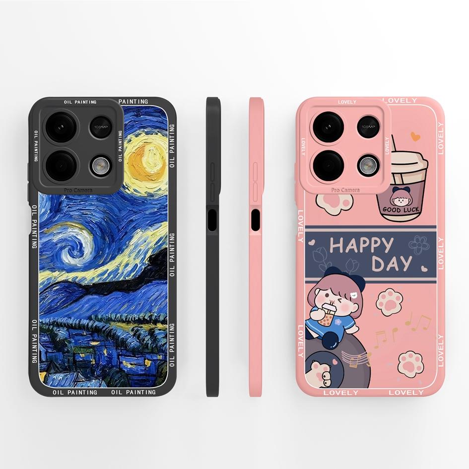 Чехол для Xiaomi Redmi Note 12 13 K70 K60 K30 K50 Pro A3 задняя крышка милая панда Мягкая силиконовая защита экрана чехол для телефона с защитой от падения Роскошный корпус Капа