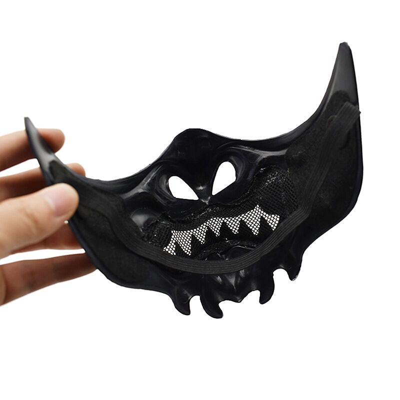 Половина лица Красная маска Праджняпарамиты Хэллоуин Злой Дьявол праздничная маска Игрушка Демон Самурай Маскарадная одежда для вечеринки Аксессуары