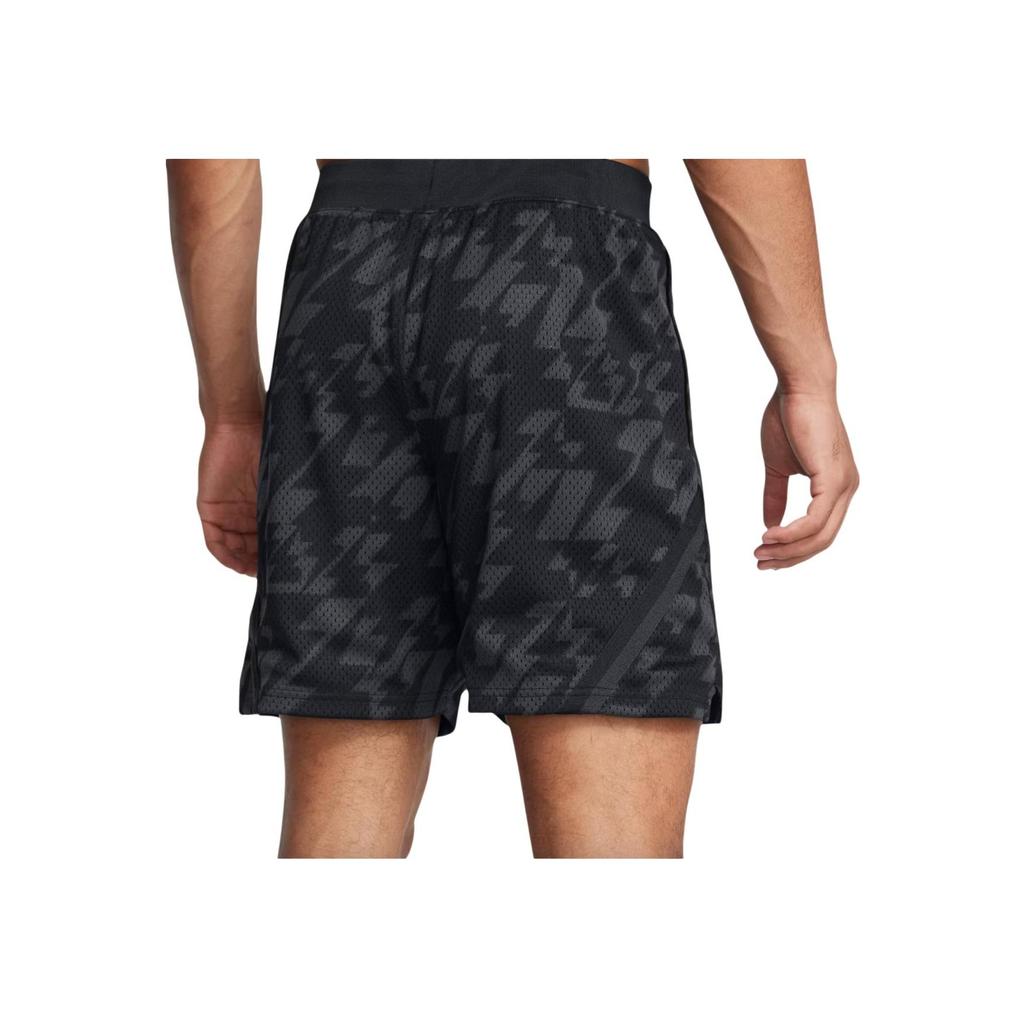 Under Armour Curry Sig Color Block Full Print Design Универсальные дышащие шорты со шнуровкой и средней посадкой для мужчин, черные 1387094-001